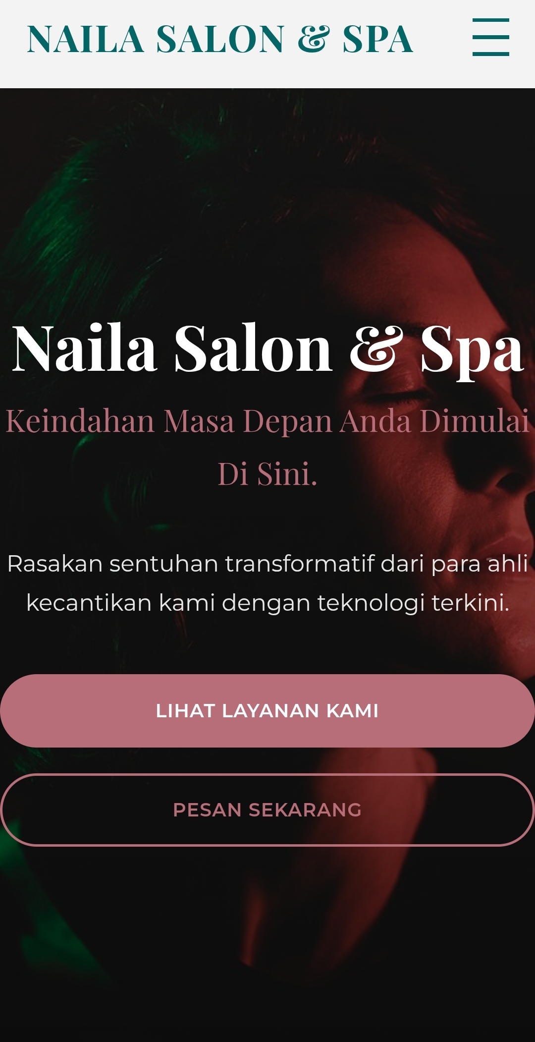 Landing Page Salon Kecantikan